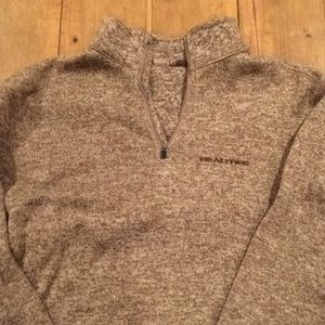 Real tree quarter zip knit fleece pullover